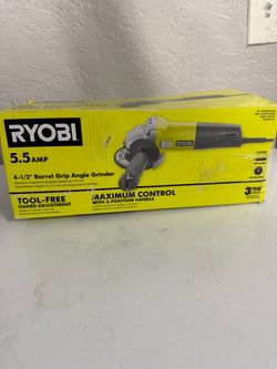 Brand New RYOBI 5.5 Amp 4-1/2" Barrel Grip Angle Grinder (AG4031G)