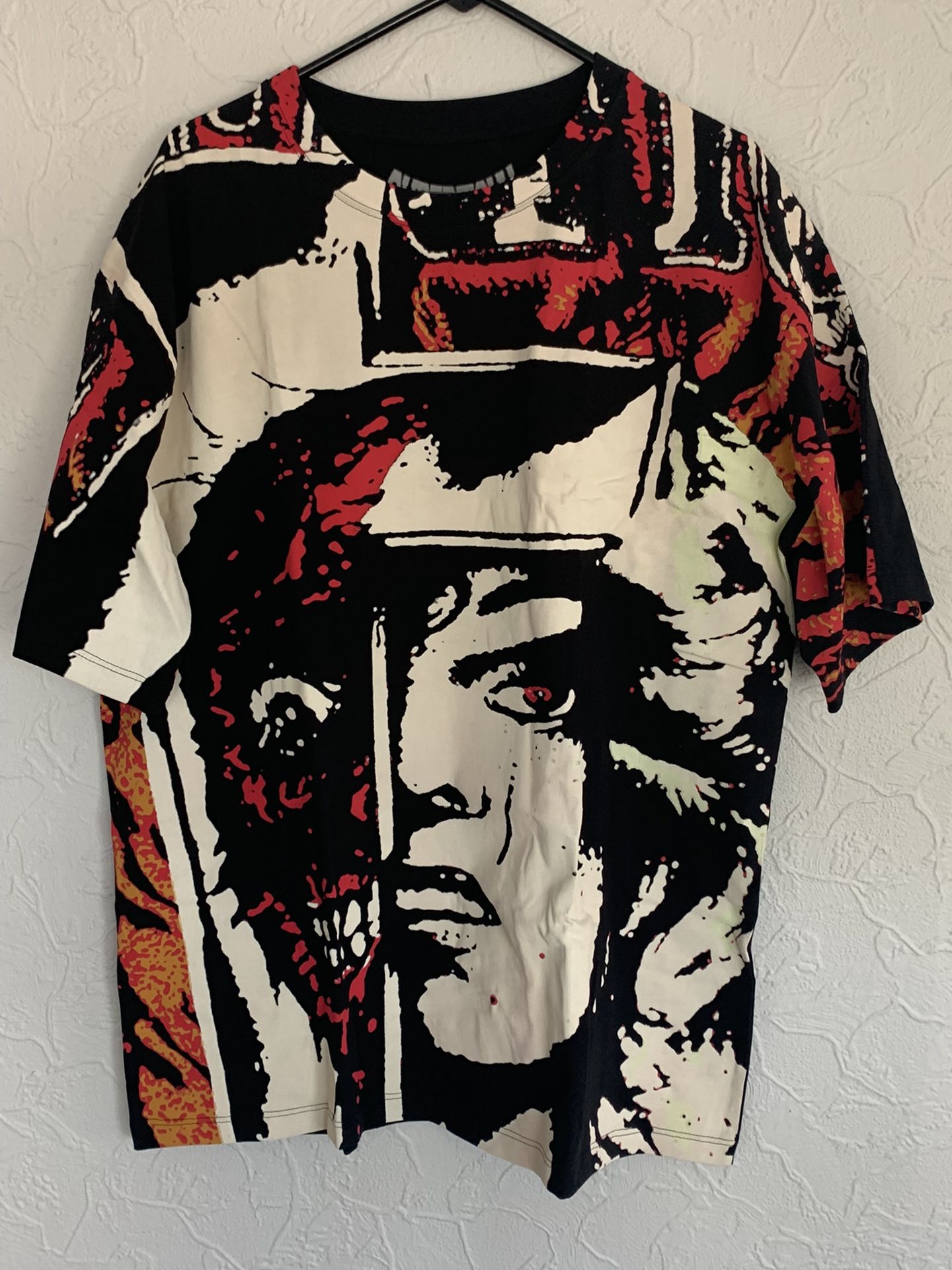 RARE HIGH QUALITY HEAVY ALL OVER PRINT HORRO VILLAINS SHIRT SZ XL