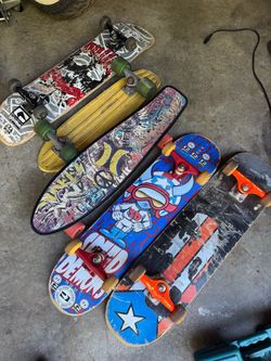 Globe and other vintage old school skateboards