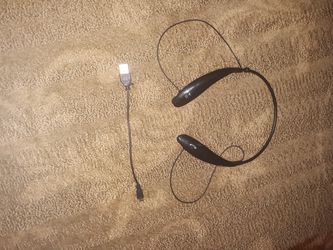 LG headphones + charger