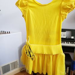 Pokemon Pikachu Girl's Classic Dress Costume Yellow Child, M 7-8