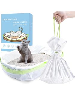 36 Count Jumbo Cat litter Box Liners, 36" x 19" Easy Clean Up Thick Large Kitty