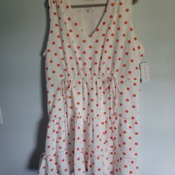 Bleecker 126 Polka Dot Dress Size 18W NEW