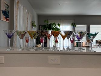 Hand Painted Martini Glasses