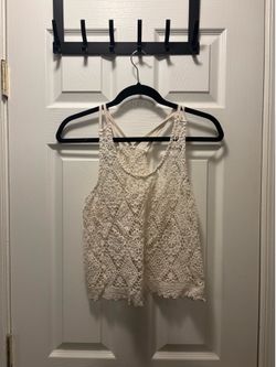 Cream Crochet Tank