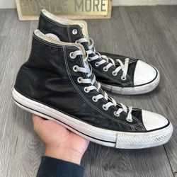 Converse Chuck Taylor All Star Leather Shoes Mens 11.5 High Black 132170C