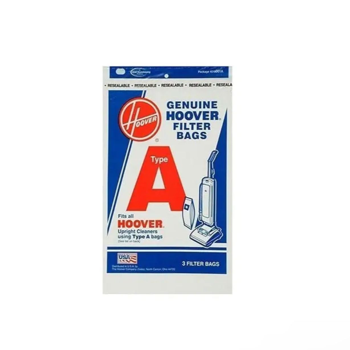 )A Type A Vacuum Bags, Hoover® Replacement Disposable Vacuum Bags, 3 bags