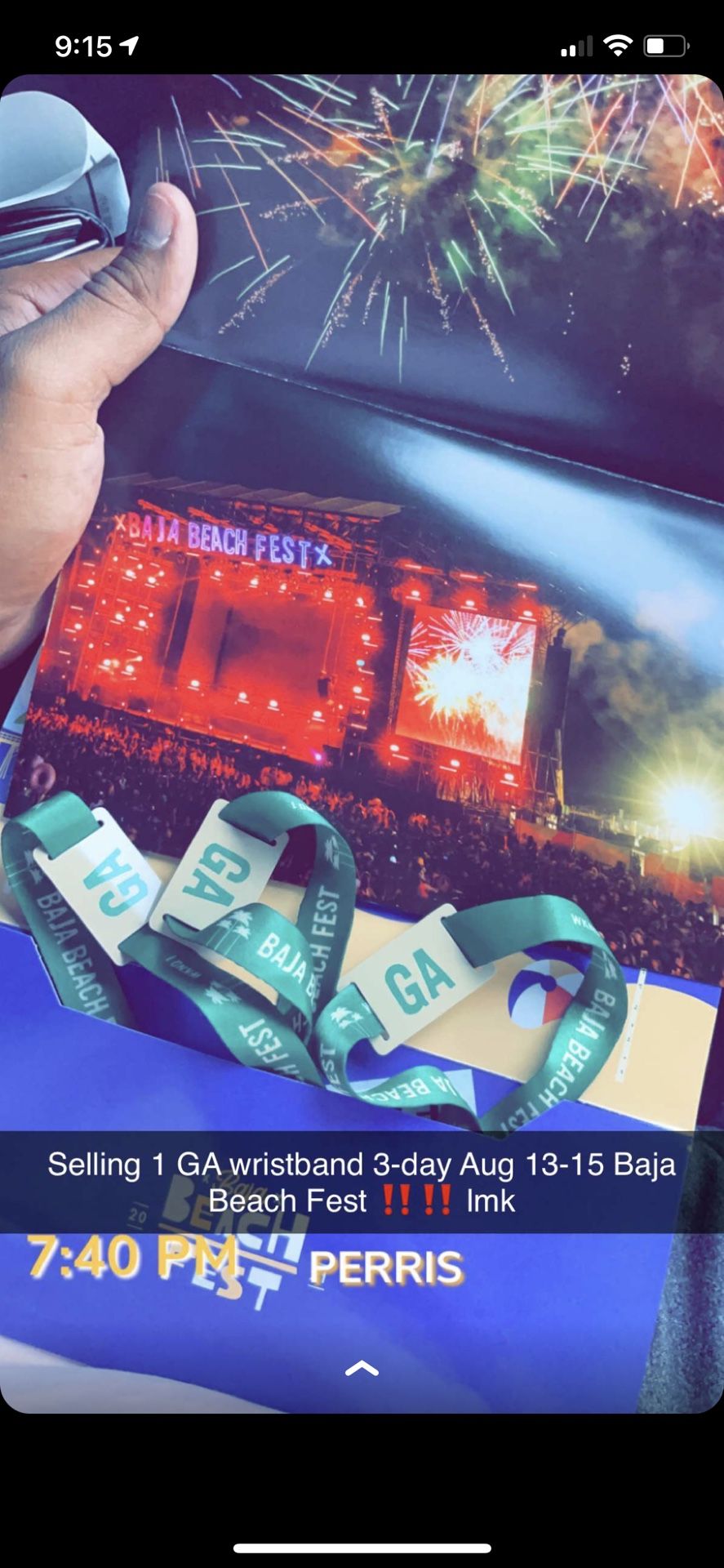 Baja Beach Fest Week 1 Ga Ticket 3 Days