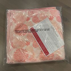 CAMPANELLI Peach Floral Print 20-Piece 12"x12" Microfiber Towel Set