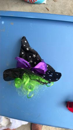 NEW Witch hat with hair dog costume