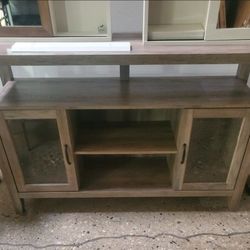 Farmhouse TV Stand for TV's up to 56 inch - Grey Wash(New In A Box)