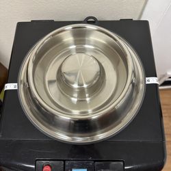 Stainless Steel Slow Feed Dog Bowl