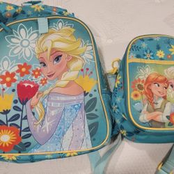 Girls Back Pack With Lunch Box
