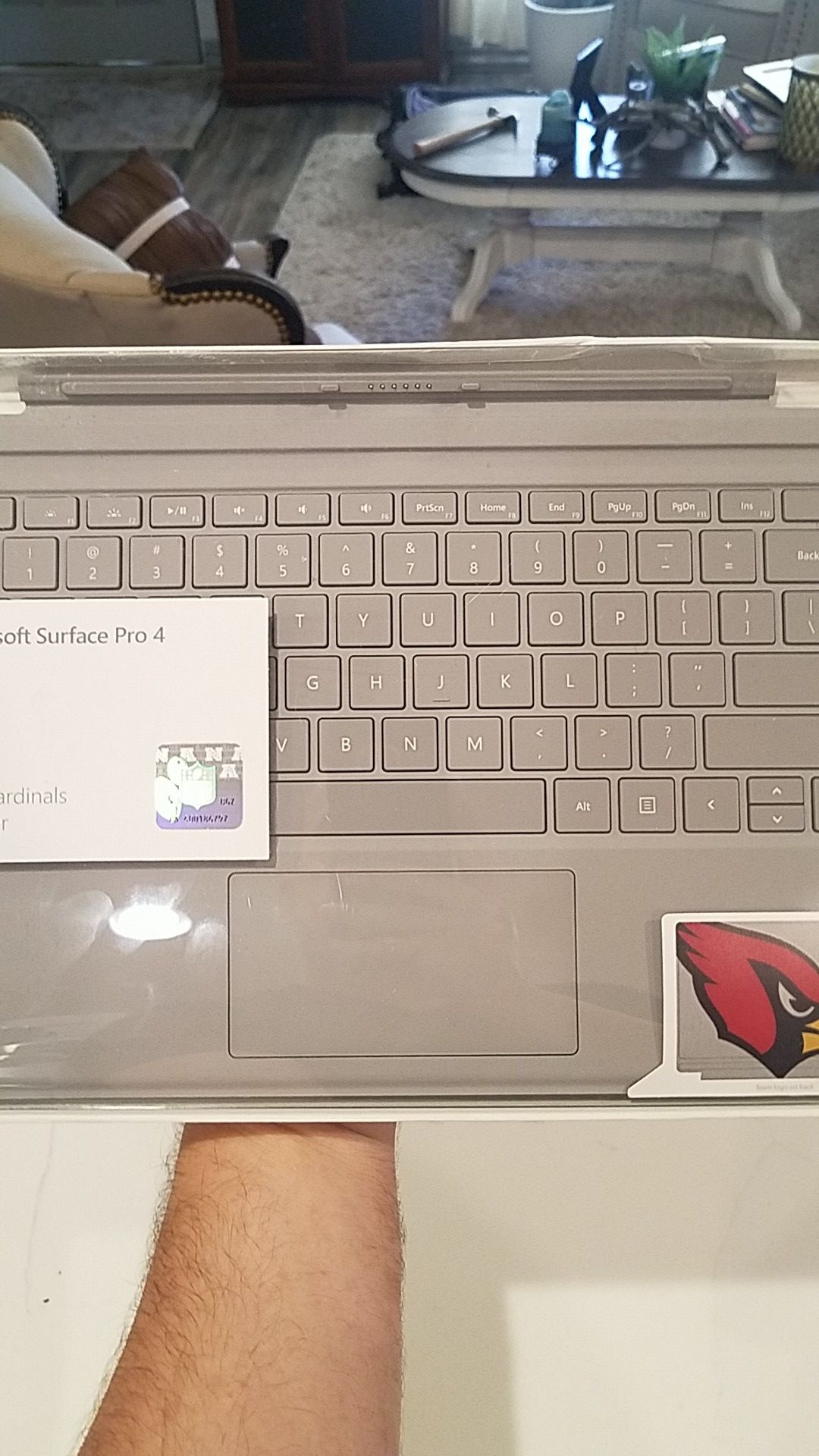 Microsoft Surface Pro 4 Keyboard Arizona Cardinals Type Cover