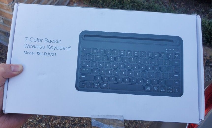7-Color Backlit Bluetooth Keyboard - $17.99