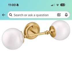 Moen YB0562BG Colinet 2-Light Dual-Mount Bath Bathroom Vanity Fixture with Frosted Glass, Brushed Gold