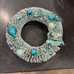 Vintage Bottle Brush Tree Wreath