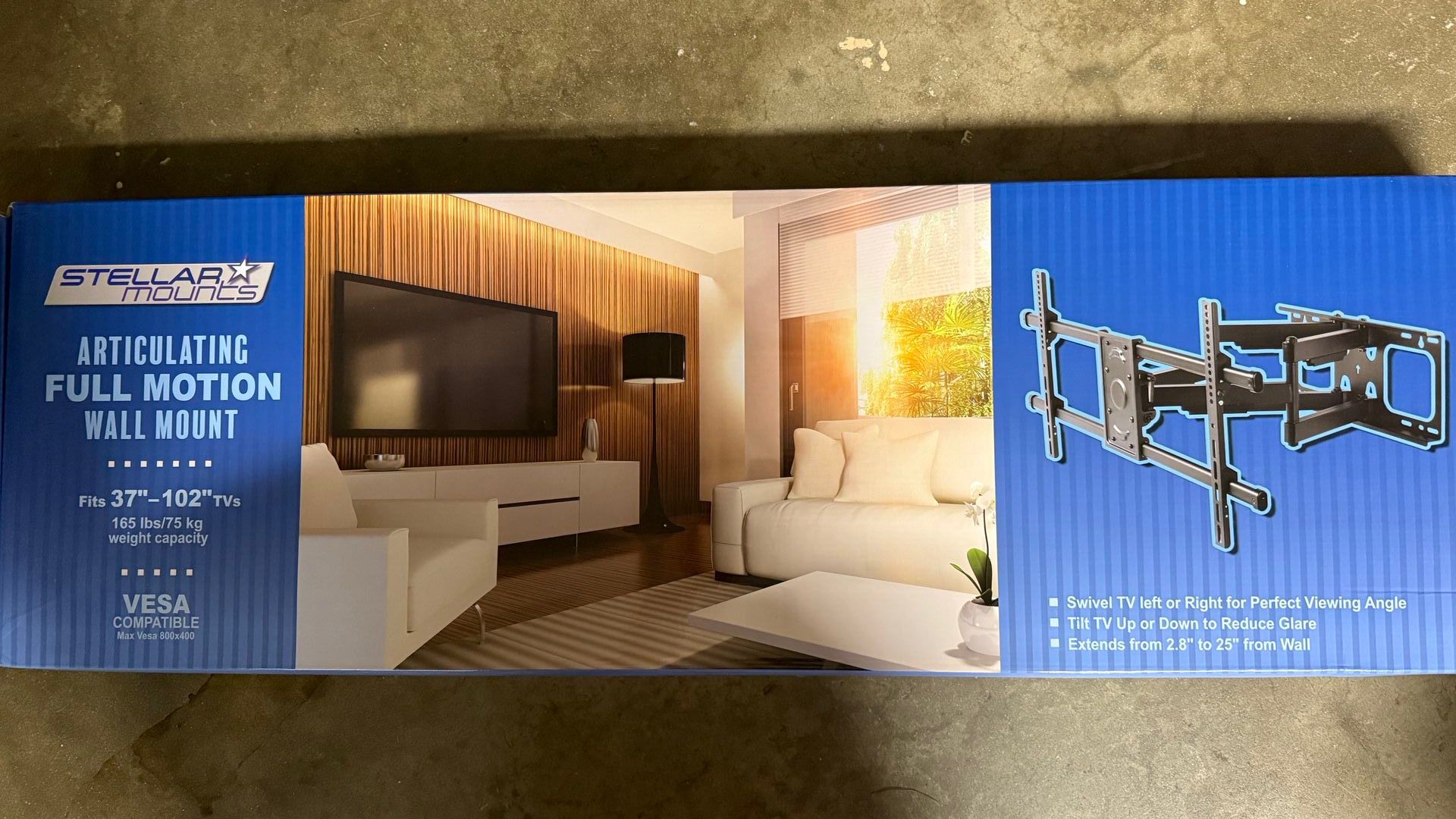 Full Motion Wall Mount For 37”-102” TV