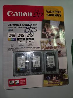 Canon PG-245XL/CL-246 Ink Tank Cartridge, Black/Tri-Color (3 pk.)