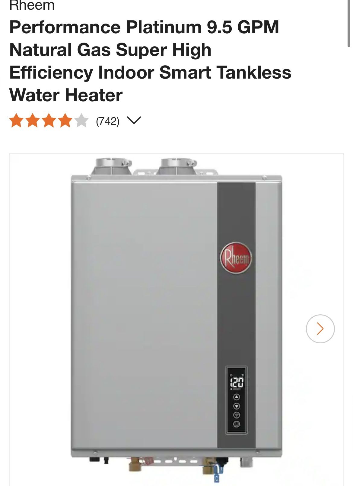Rheem performance platinum discount