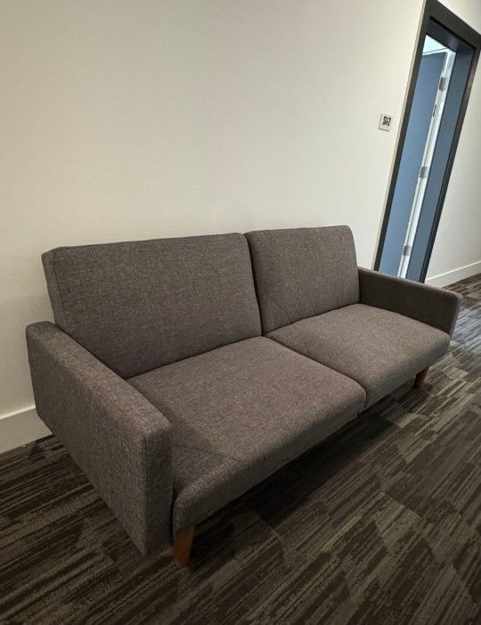 Grey/ Beige Futon Sofa