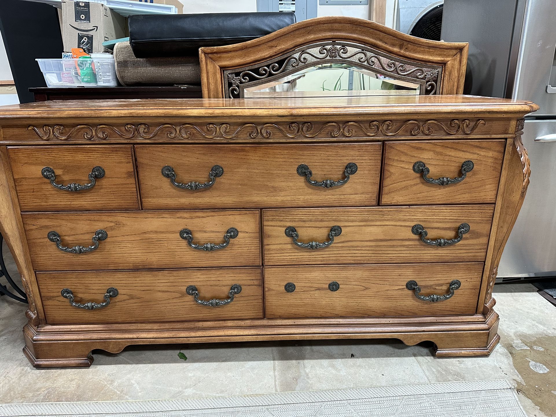 Large Size Dresser And Mirror
