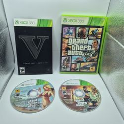 Grand Theft Auto V Xbox (contact info removed) Complete CIB Two Disc No Map