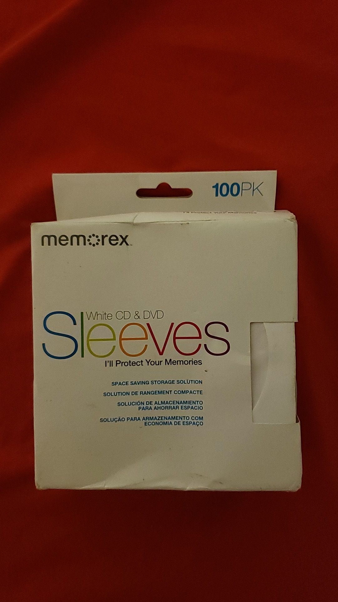 100 New Memorex White CD DVD Player Sleeves Window Flap