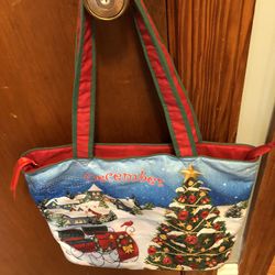 Christmas (December) Zippered Tote With Zippered December Wallet