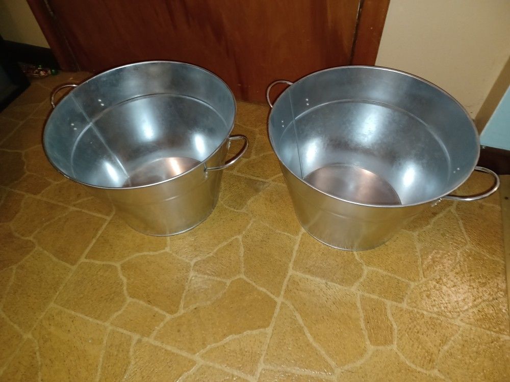 2 Galvinized Buckets