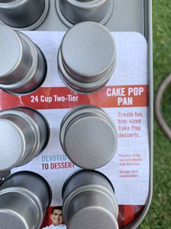 Cake Boss Specialty Nonstick Bakeware 24-Cup 2-Tier Cake Pop Pan, Gray Thumbnail