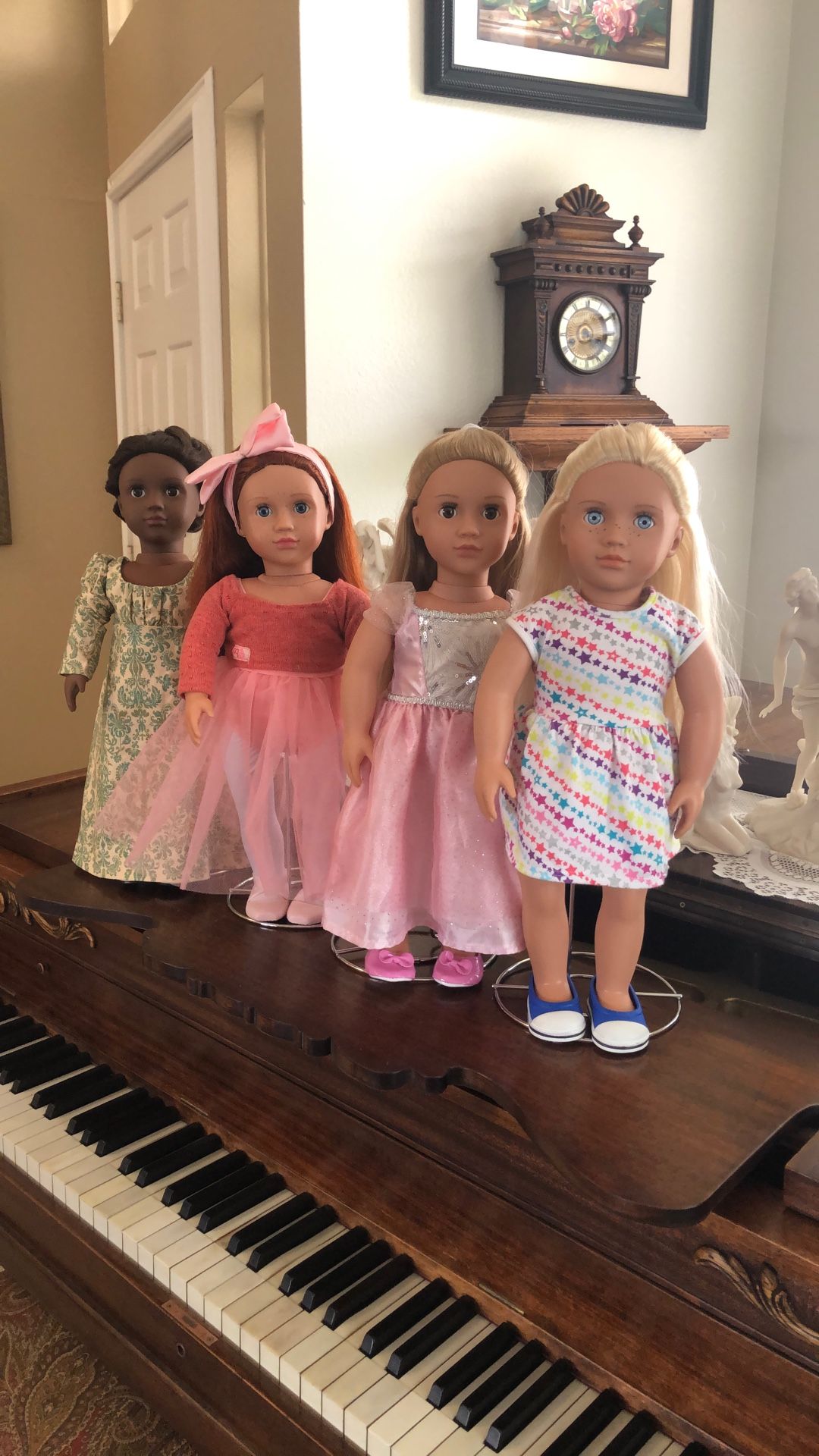 Four Our Generation Dolls, Two Alexander Dolls, Three American Girl Dolls