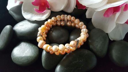 Rhinestone freshwater pearl