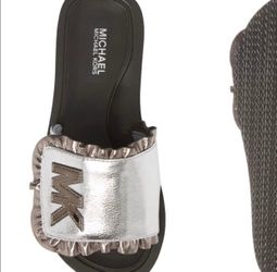 MIchael Kors Eli Jack Metallic Slide Girls Sandal Toddler Sz12