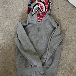 Size Small BAPE Hoodie Full Zip Double Hood RARE