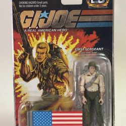 GI JOE 25th ANNIVERSARY FOIL DUKE W/ FLAG 3 3/4” FIGURE  