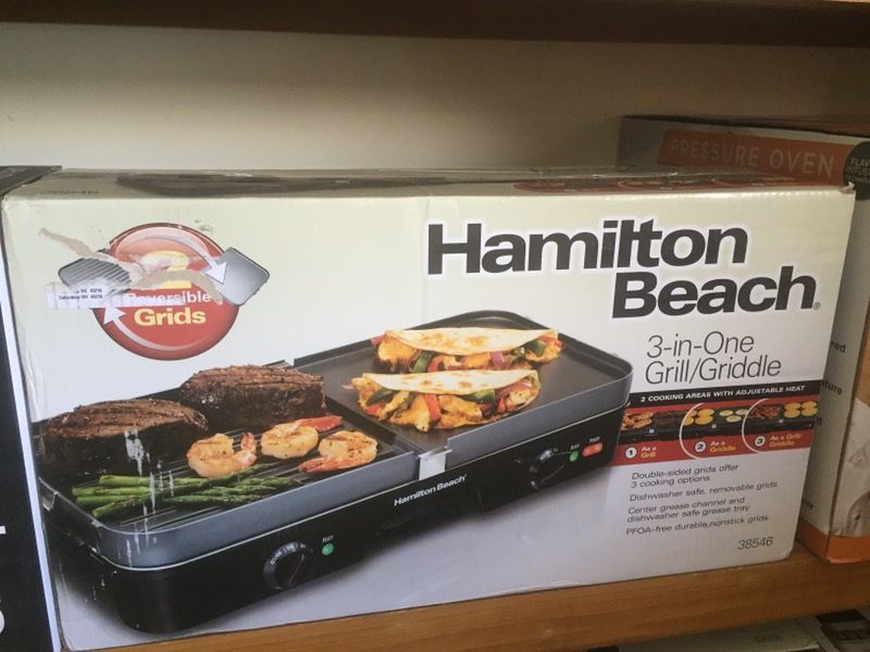 Hamilton Beach 38546 3 in 1 Electric Grill/Griddle ‑ 20.1 for Sale in  Windermere, FL - OfferUp