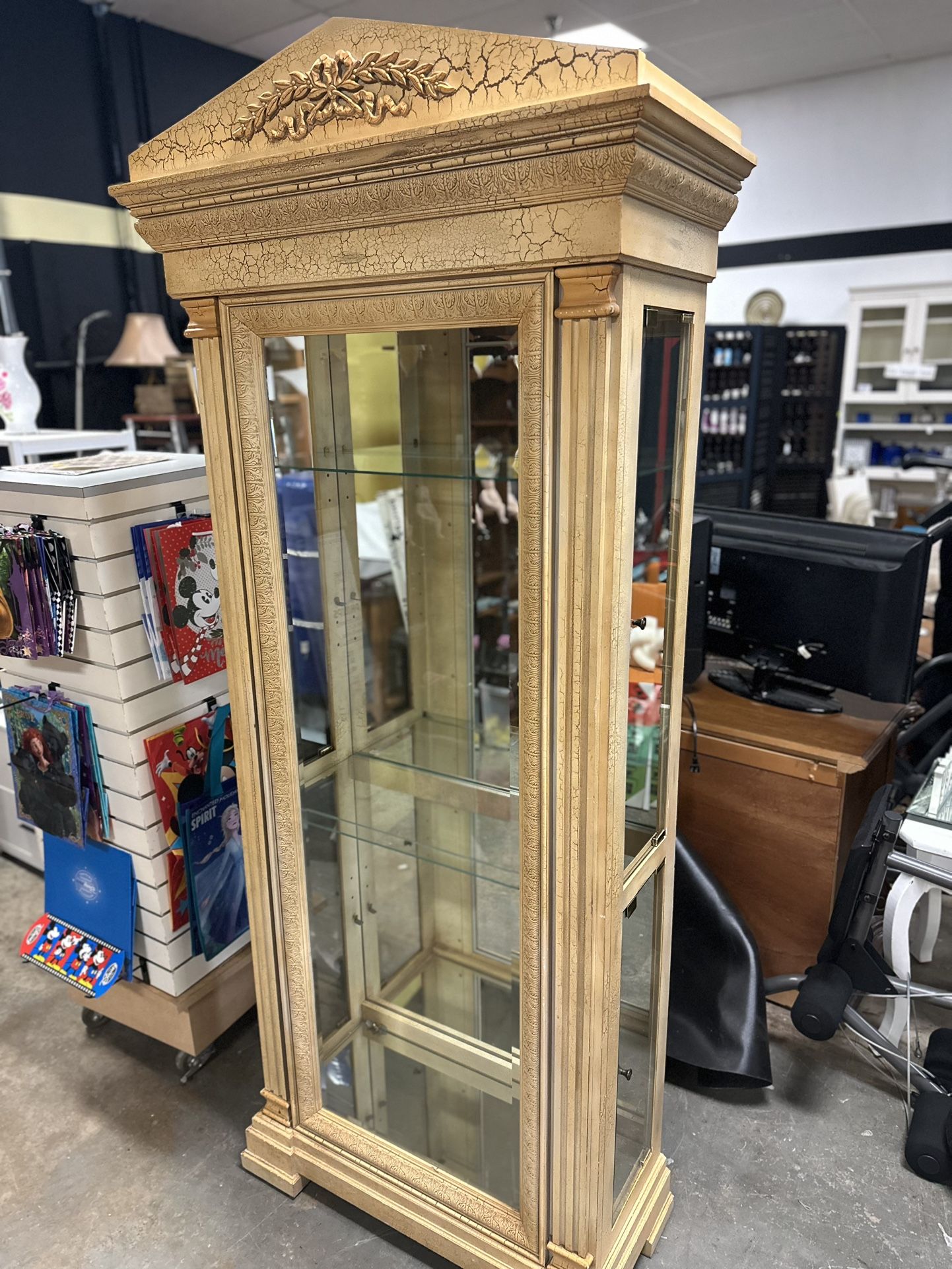 Roman Inspired Curio Cabinet