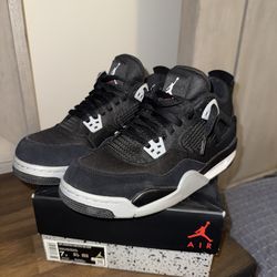 Jordan Air Jordan 4 Retro SE GS Black Steel Grey White Sneaker Size 7Y