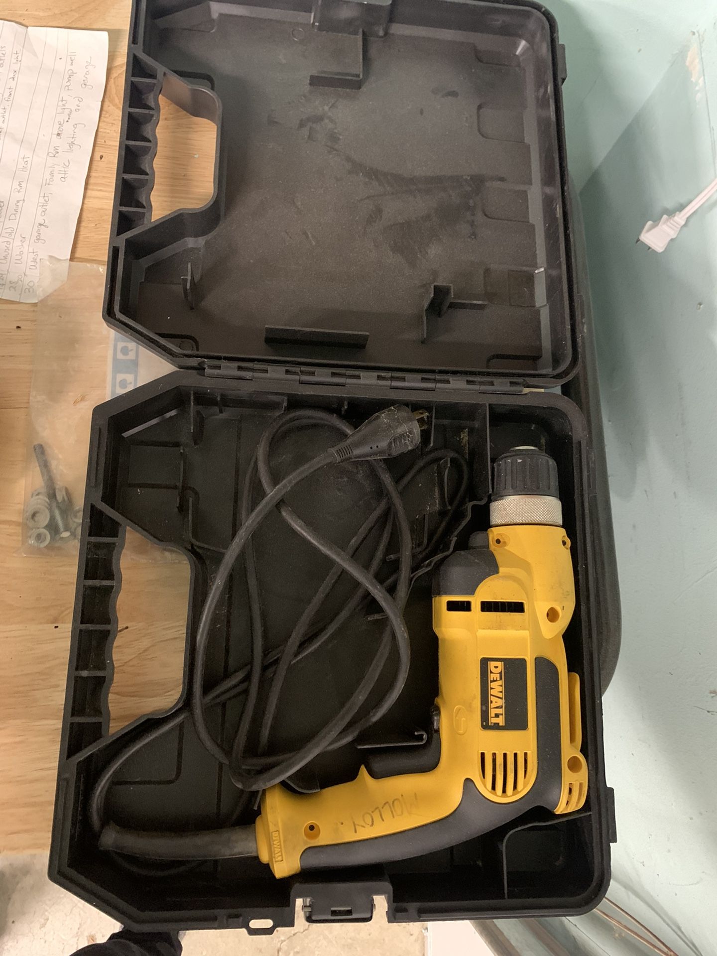Dewalt Corded Drill With Case