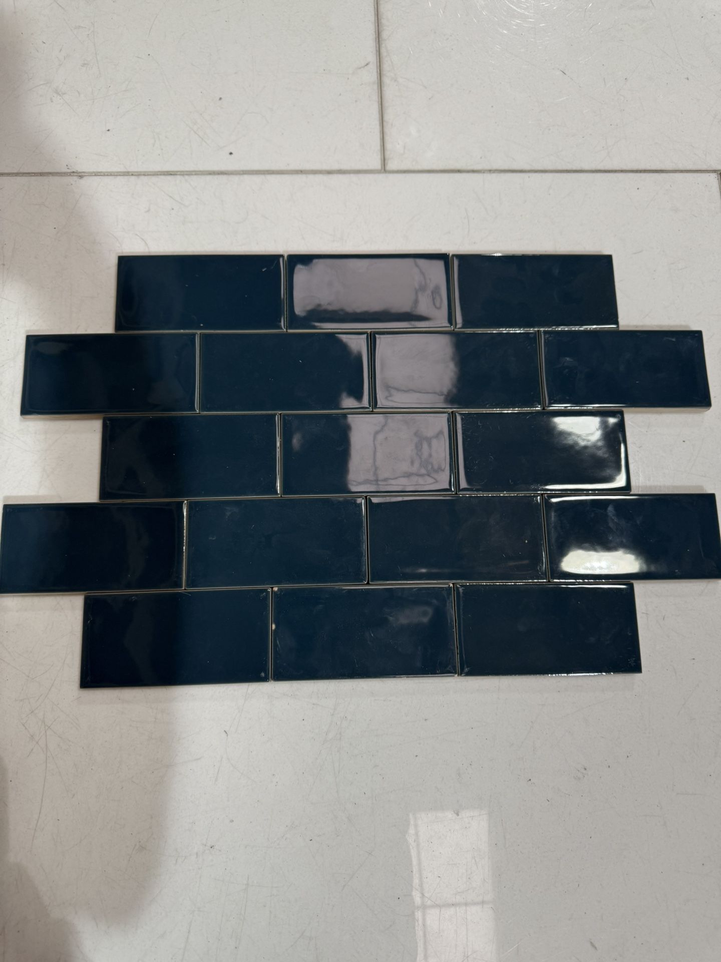 Wow Fayenza Peacock Blue 2.5x5 Tile 100 SF/ $779 (500+ SF Available)