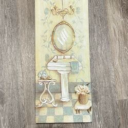 Textured Bathroom Canvas 