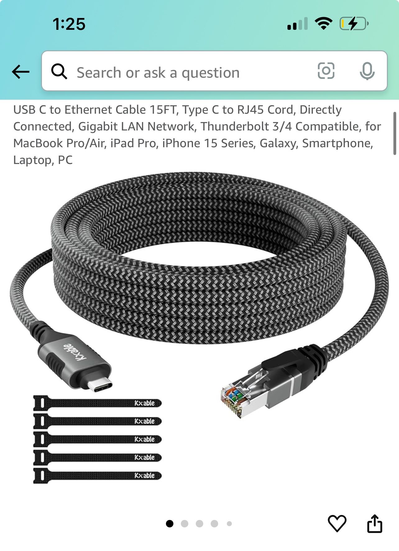Ethernet Cable 15ft