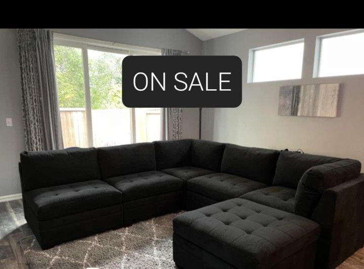 Modular Sectional Sofa Couch With Storage Ottoman