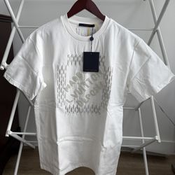 Louis Vuitton Embroidered Signature Cotton T-Shirt Size S