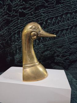 Brass Duck Head bookend