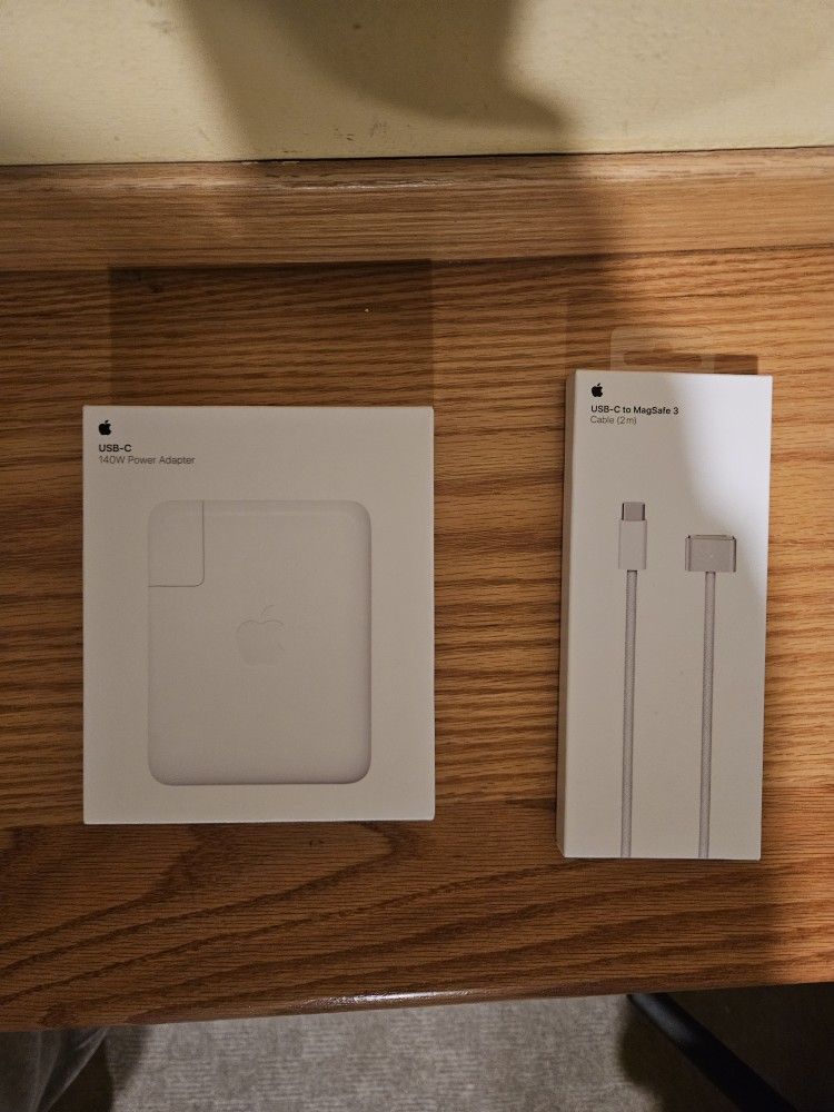 Apple 140w USB-C Power Adapter and cable