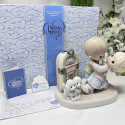 P28 Precious Moments – “Rock Around The Clock” Figurine (#710027)  #0918 out of 3,000.