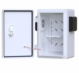 Outdoor Electrical Enclosure Box Weatherproof Junction Box Metal Electrical Cabinet,One-Piece Ventilation Design,Wall/Pole Mounted. (7.9" x 11.8" x 5.