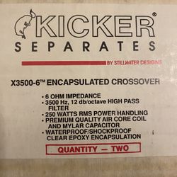 Hard To Find Old School Kicker Stillwater Crossovers 250rms,3500hz/12db New In Original Box